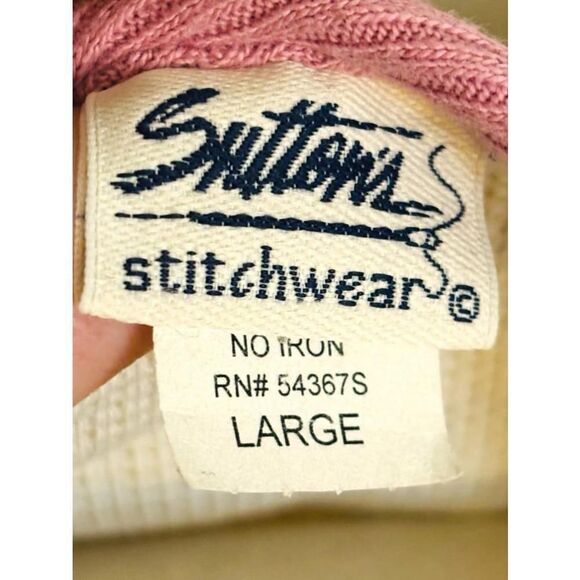 Suttons Womens Large Retro Waffle Knit Teddy Bear Vest & T-shirt Set Cottagecore - Picture 13 of 15